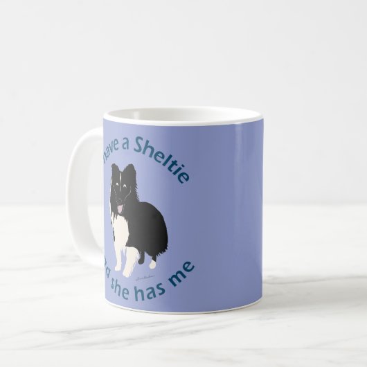 Ich habe einen Sheltie Kaffeetasse (Vorderseite Links)