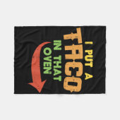 Ich habe einen Taco in den Ofen schwangeren Männer Fleecedecke (Vorderseite (Horizontal))