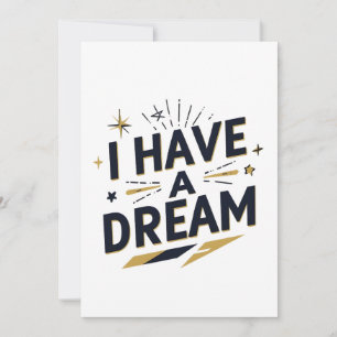 Ich habe einen Traum Inspirierende Typografie-Desi Feiertagskarte