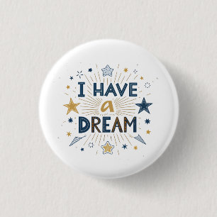 Ich habe einen Traum Starburst-Typografie-Kunst Button