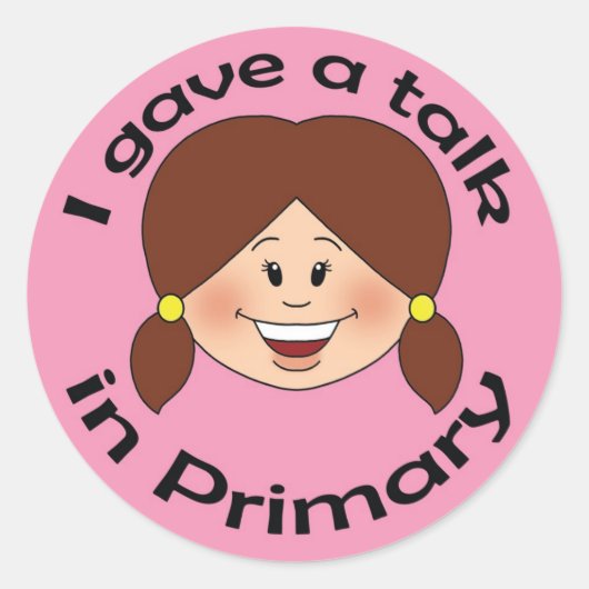 Ich habe einen Vortrag gehalten Runder Aufkleber (Vorderseite)