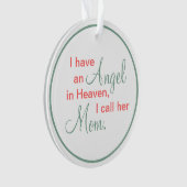 Ich habe einen Winkel im Himmel Beileid, um Foto z Ornament (Vorderseite)
