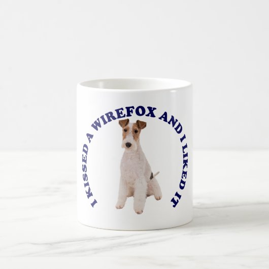 Ich habe einen Wire Fox Terrier geküsst Kaffeetasse (Mittel)