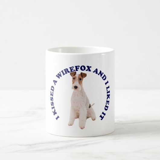 Ich habe einen Wire Fox Terrier geküsst Kaffeetasse (Mittel)