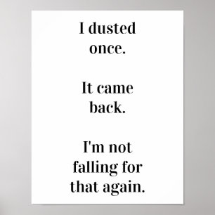 Ich habe einmal gestaubt poster