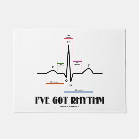 Ich habe Elektrokardiogramm des Rhythmus-ECG EKG Fußmatte (Vorderseite)
