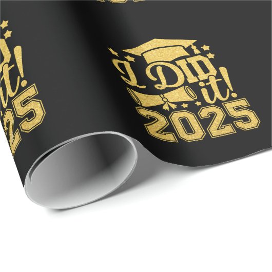 Ich habe es 2025 Graduate Abschluss Class von 2025 Geschenkpapier (Rolleneckpunkt)
