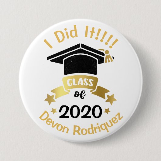 Ich habe es Abschluss-Klasse von 2020 Ändern Sie d Button (Vorderseite)