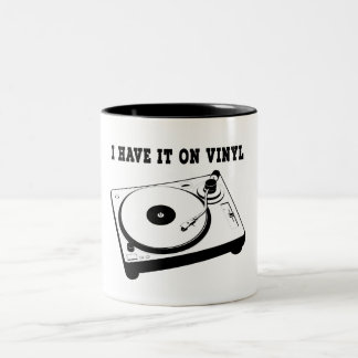 Ich habe es auf Vinyl Zweifarbige Tasse