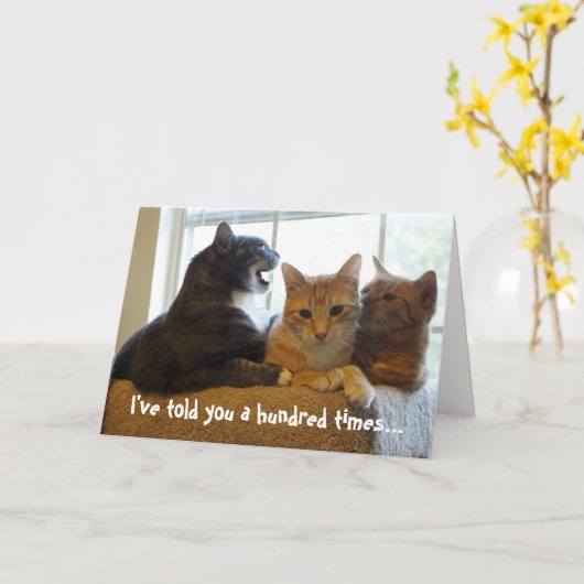 Ich habe es dir hundertmal gesagt.. karte (Gelbe Blume)