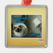 Ich habe es dir zu faulem Pelz gemacht Ornament Aus Metall (Vorne)