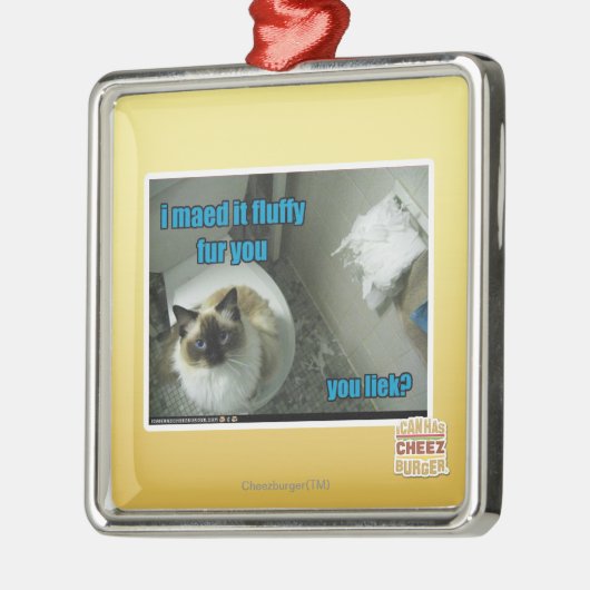 Ich habe es dir zu faulem Pelz gemacht Ornament Aus Metall (Links)