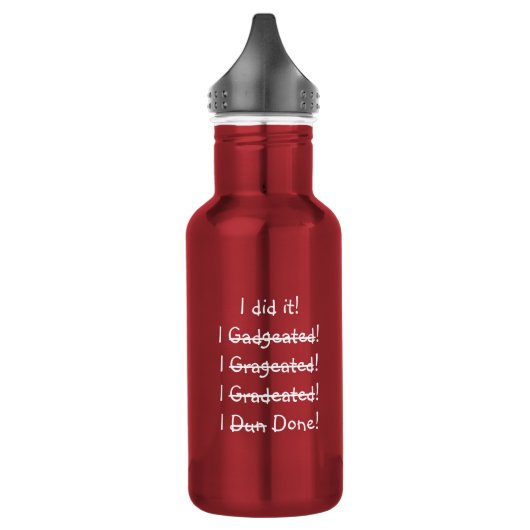 Ich habe es gemacht Funny Spelling Graduate Abschl Edelstahlflasche (Links)