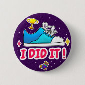 Ich habe es getan - 2 1/4" Abzeichen, Lila Button (Vorderseite)