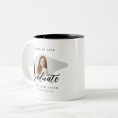 Ich habe es getan! Graduierungsobergrenze Personal Zweifarbige Tasse (Vorderseite Links)
