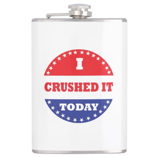 Ich habe es heute zerschlagen flachmann (Vorderseite)