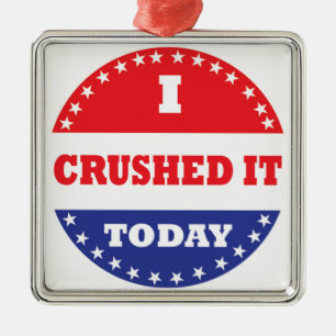 Ich habe es heute zerschlagen ornament aus metall