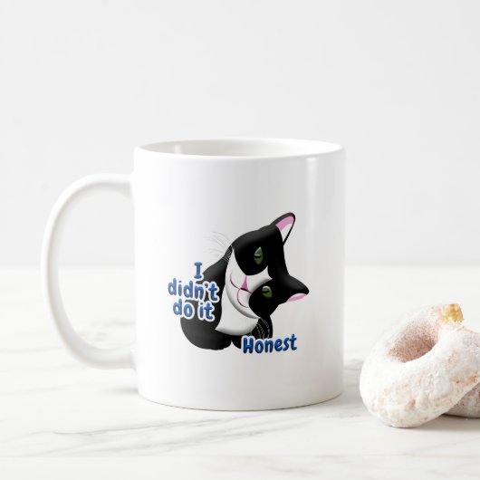 Ich habe es nicht getan Cat Kaffeetasse (Mit Donut)
