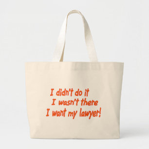 Ich habe es nicht getan.... große Tasche