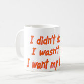 Ich habe es nicht getan.... kaffeetasse (Vorderseite Links)