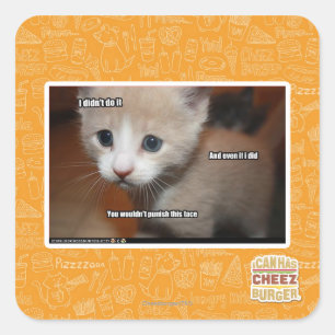 Ich habe es nicht getan. quadratischer aufkleber