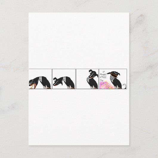 "Ich habe Essen gemacht" Postkarte (Vorderseite)