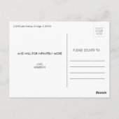 Ich habe euch die Jubiläumsjubiläum Liebe Postkart Postkarte (Rückseite)