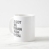 ICH HABE EUCH EIN BISSCHEN LESBISCHEN KRUSCH GOT KAFFEETASSE (Vorderseite Links)