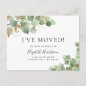 Ich habe Eukalyptus Greenery Watercolor Moving Ankündigungspostkarte (Vorderseite)