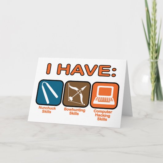 Ich habe Fähigkeiten, die Napoleon Dynamite hat Karte (Vorderseite)