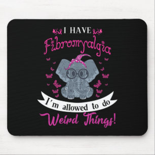 Ich habe Fibromyalgie Bewusstsein Niedlich Elefant Mousepad