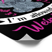 Ich habe Fibromyalgie Bewusstsein Niedlich Elefant Poster (Ecke)