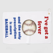 Ich habe Fieber got, mehr Baseball! Golfhandtuch (Horizontal)