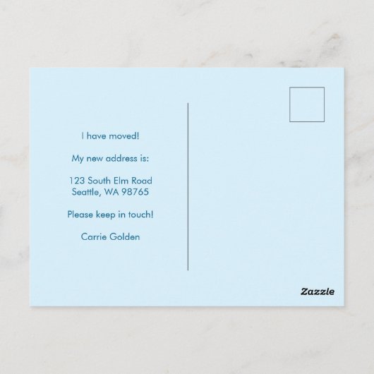 Ich habe Floral Bouquet neue Zuhause-Adresse Niedl Postkarte (Rückseite)