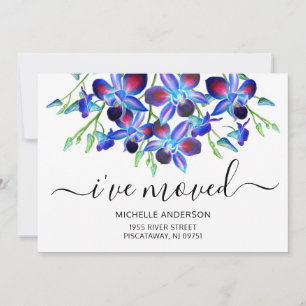 Ich habe Floral Dusty Blue Orchids Name New Zuhaus Ankündigung