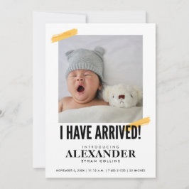 Ich habe Foto Modern Baby Birth angekommen  Einladung