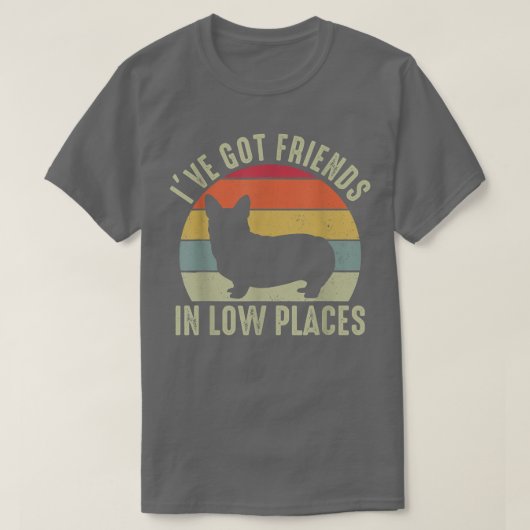 Ich habe Freunde got Low-Place Corgi Funny Jugend  T-Shirt (Design vorne)