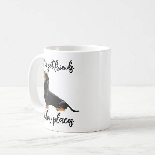Ich habe Freunde in Dackel Got Kaffeetasse (Vorderseite Links)