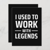 Ich habe früher mit Legenden gearbeitet Save The Date (Vorne/Hinten)