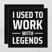 Ich habe früher mit Legenden gearbeitet Save The Date (Vorne/Hinten)