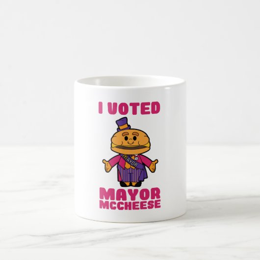 Ich habe für Bürgermeister McKäse gestimmt Kaffeetasse (Mittel)