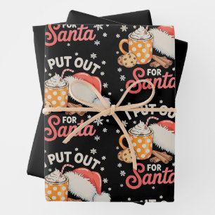 Ich habe für den Weihnachtsmann Kekse Heiße Schoko Geschenkpapier Set