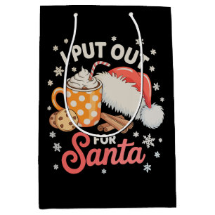Ich habe für den Weihnachtsmann Kekse Heiße Schoko Mittlere Geschenktüte