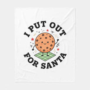 Ich habe für den Weihnachtsmann Plätzchen Weihnach Fleecedecke
