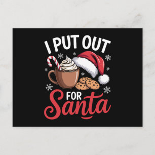 Ich habe für den Weihnachtsmann Weihnachts-Kakao-K Feiertagspostkarte