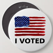 Ich habe für die amerikanische Flagge gestimmt Button (Vorne & Hinten)