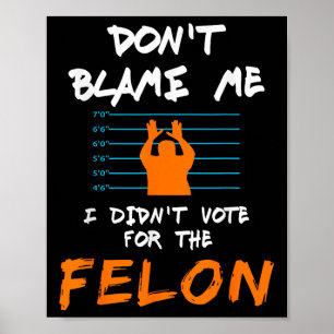 Ich habe für die lustige politische Anti-Tr. von F Poster