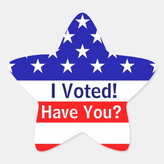 Ich habe für die Wahl American Flag Star Stickers (Vorderseite)