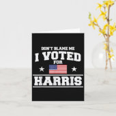 Ich habe für Harris gestimmt. Karte (Gelbe Blume)