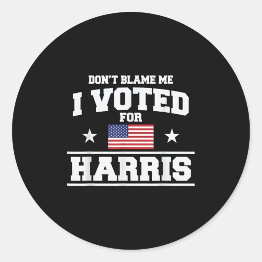 Ich habe für Harris gestimmt. Runder Aufkleber (Vorderseite)